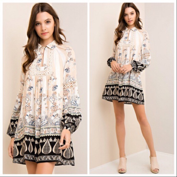 Entro Kayleigh Multi Print Tunic Dress - Picture 7 of 8